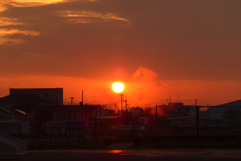 牛山公園の朝焼け②