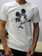 【+8 ROCK WITH DISNEY】ロックミッキーTシャツ　HEADBAN