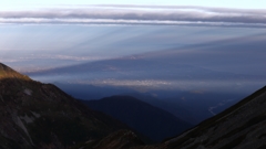 剱立山連峰稜線の朝