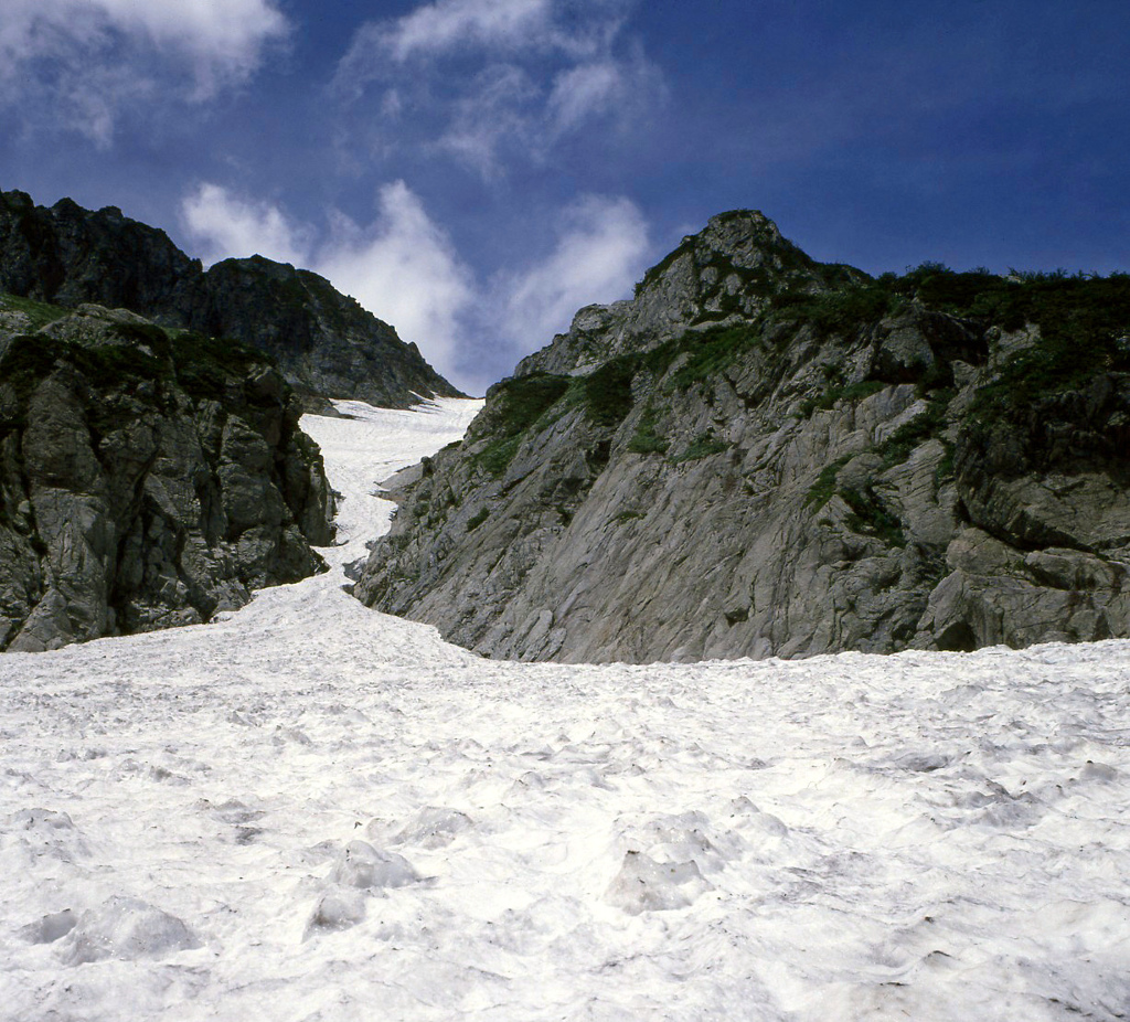 長次郎左俣雪渓