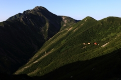 山小屋のある風景　荒川小屋