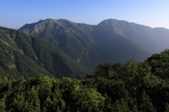 荒川三山、夏山の朝