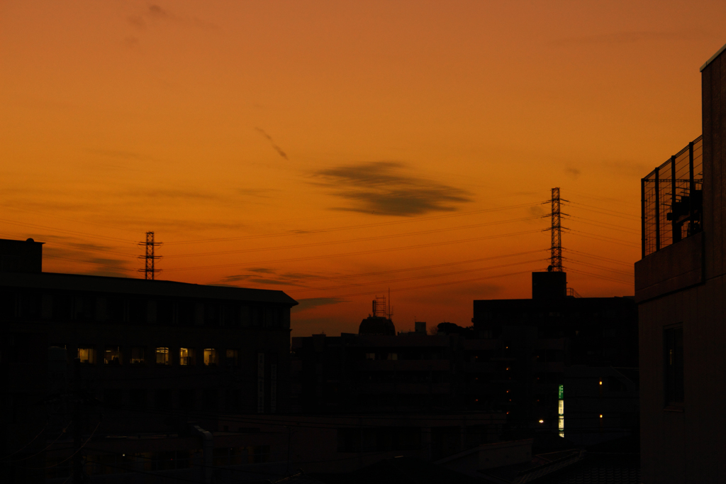 夕暮れ