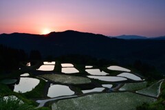 朝日に照らされる！