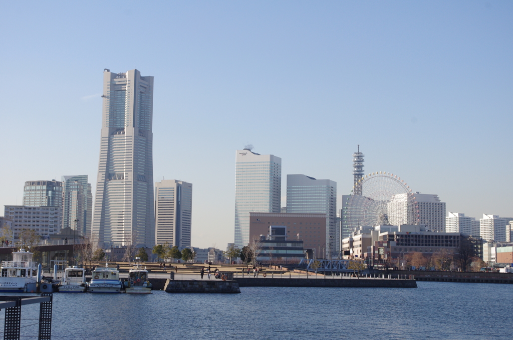 木下公園より望むランドマークタワー