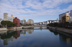 広島駅前の川