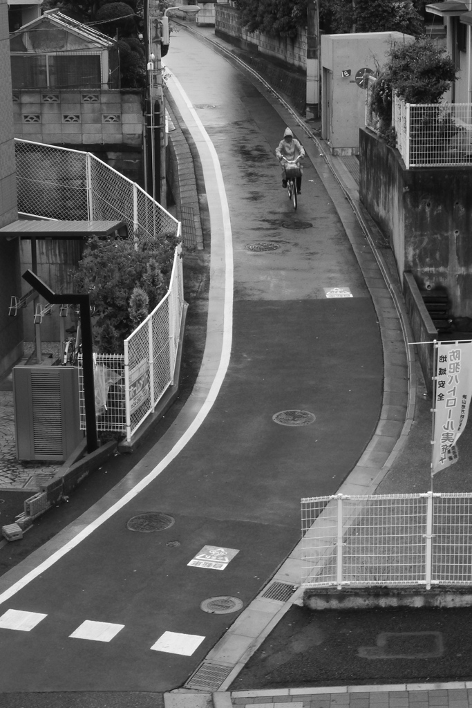  雨の坂道