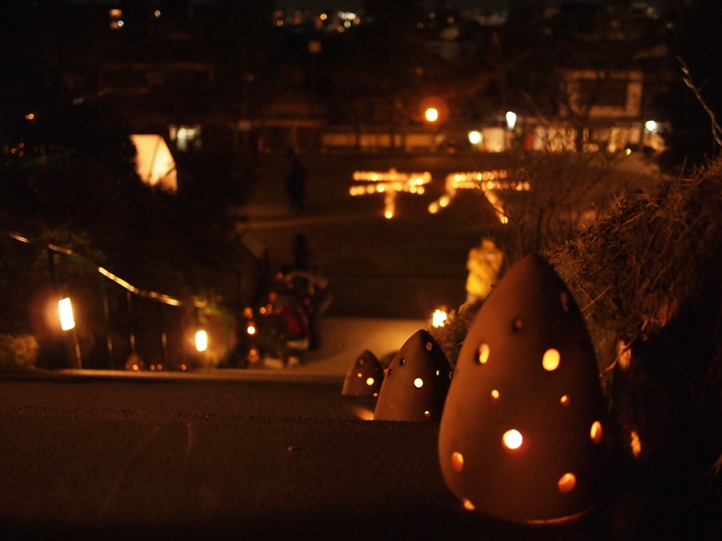 京都・東山花灯路　高台寺公園・祈りの灯り