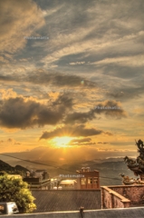 台湾　九份　夕暮れ