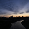 ナゴヤドームの見える夕焼け２