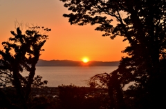 佐和山の夕日