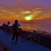 ビワイチひと休みの夕景