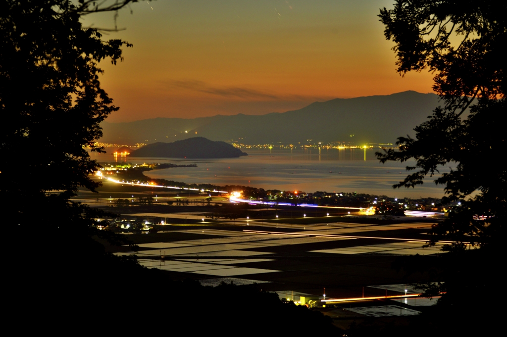 沖島黄昏