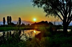 Landscape of the rising sun