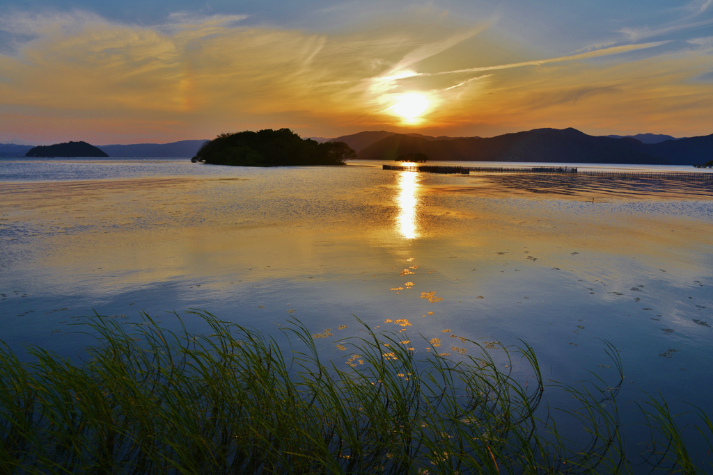 湖北の夕景