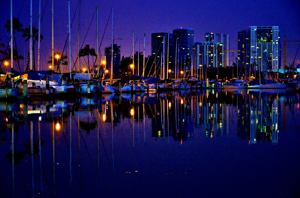 Dawn of the Ala Wai  Yacht Harbor