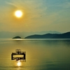 琵琶湖沖島夕景