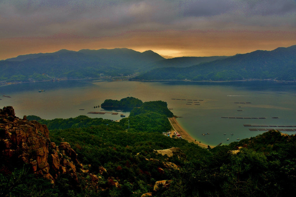 陀峯山から倉橋島の朝景