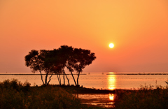 日本の夕陽百選・琵琶湖湖北