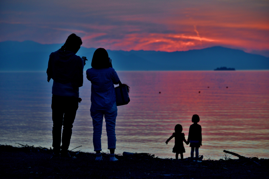 親の夕景、子の夕景