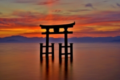 Lake Torii in the morning glow