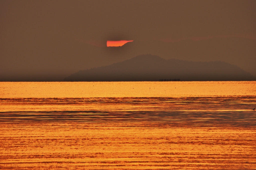 垣間見る夕日