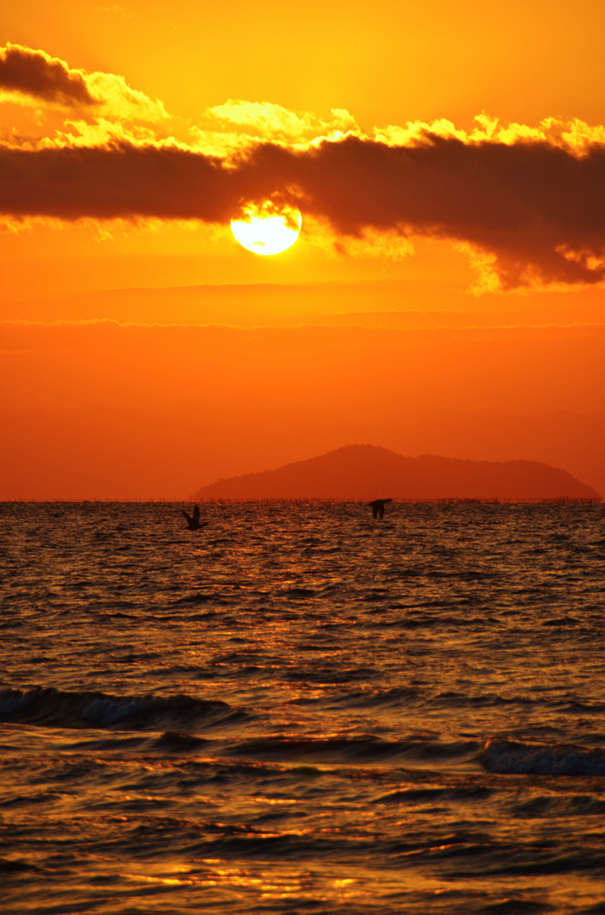 淡海（おふみ）の夕日