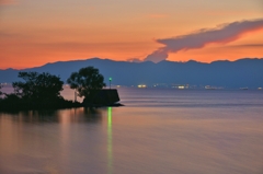 湖東の夏夕景