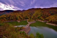 白龍湖の秋景
