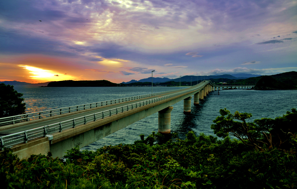 角島大橋朝景