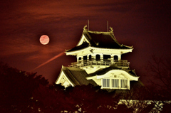 弥生の満月・長浜城