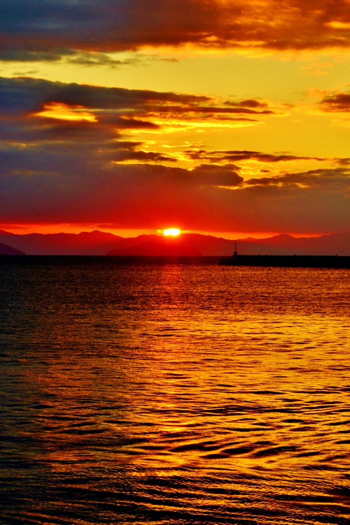 Setting sun