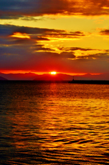 Setting sun