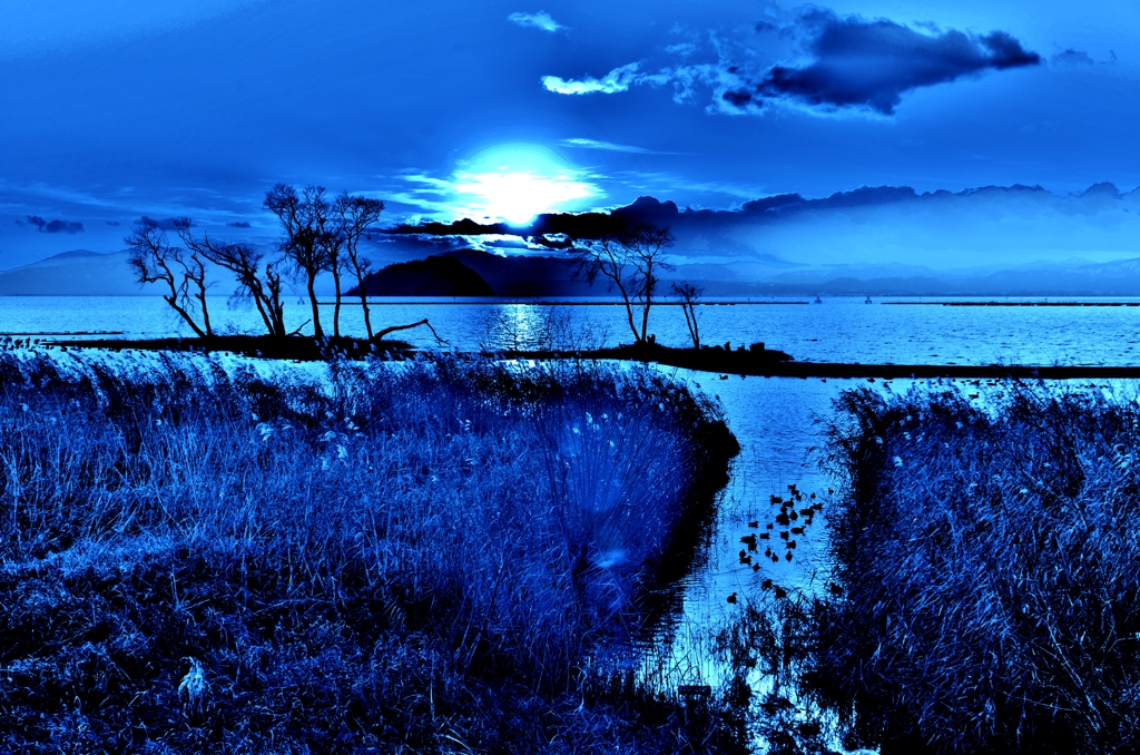 青の風景　湖北
