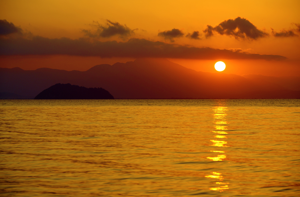 Sunrise of Lake Biwa