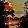 琵琶湖湖北・長月の夕風景