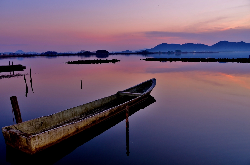 西の湖晩景