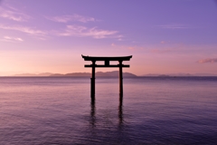 湖中鳥居・琵琶湖