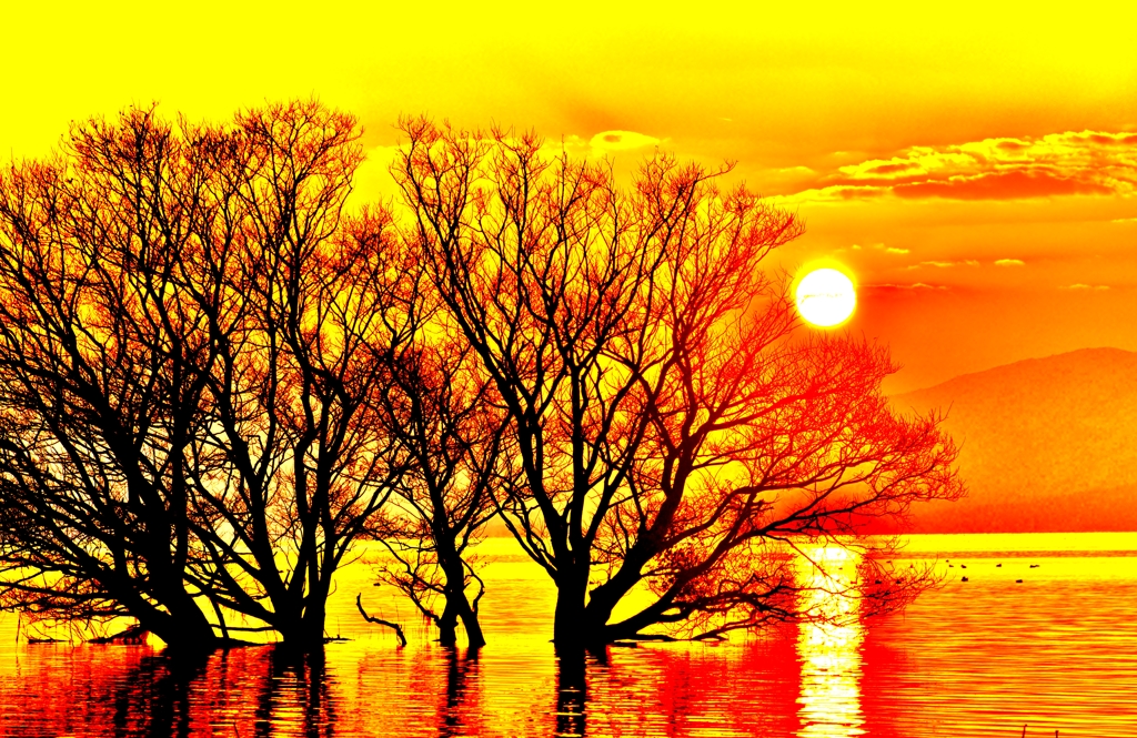絵画的湖北夕景   冬至