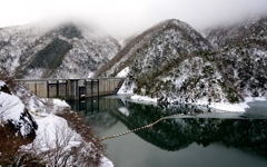 姉川ダム雪景