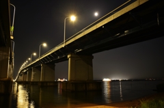 月夜の琵琶湖大橋　4-4