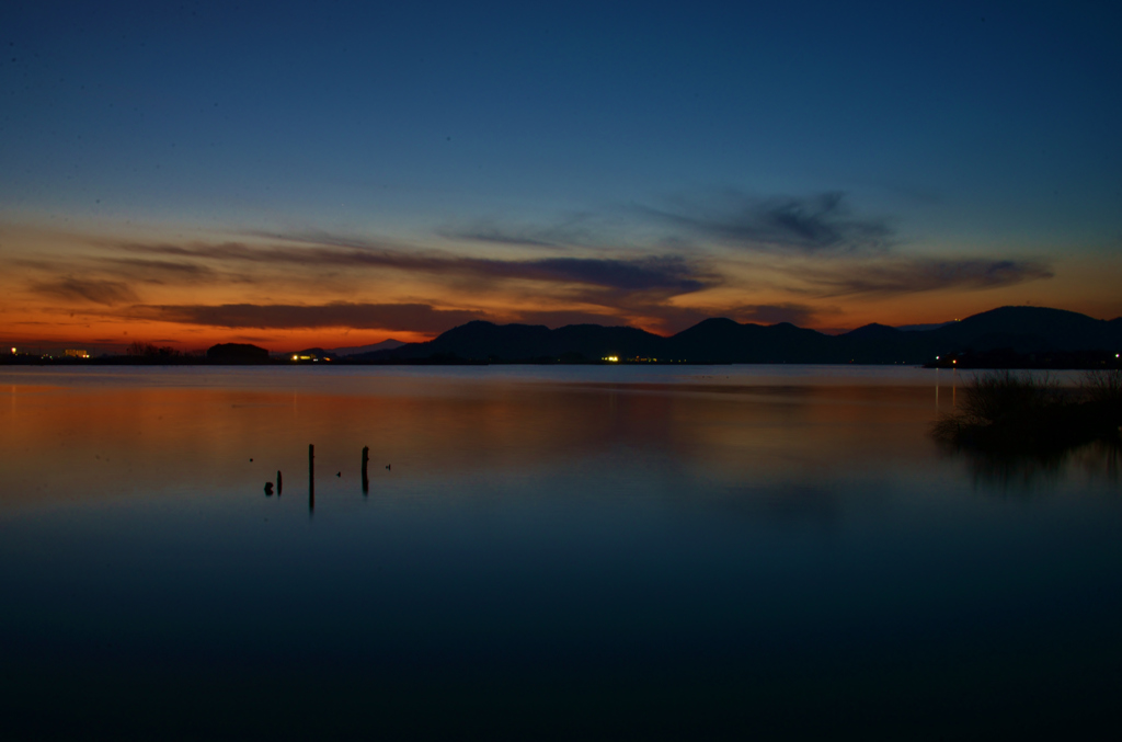 西の湖夕まぐれ