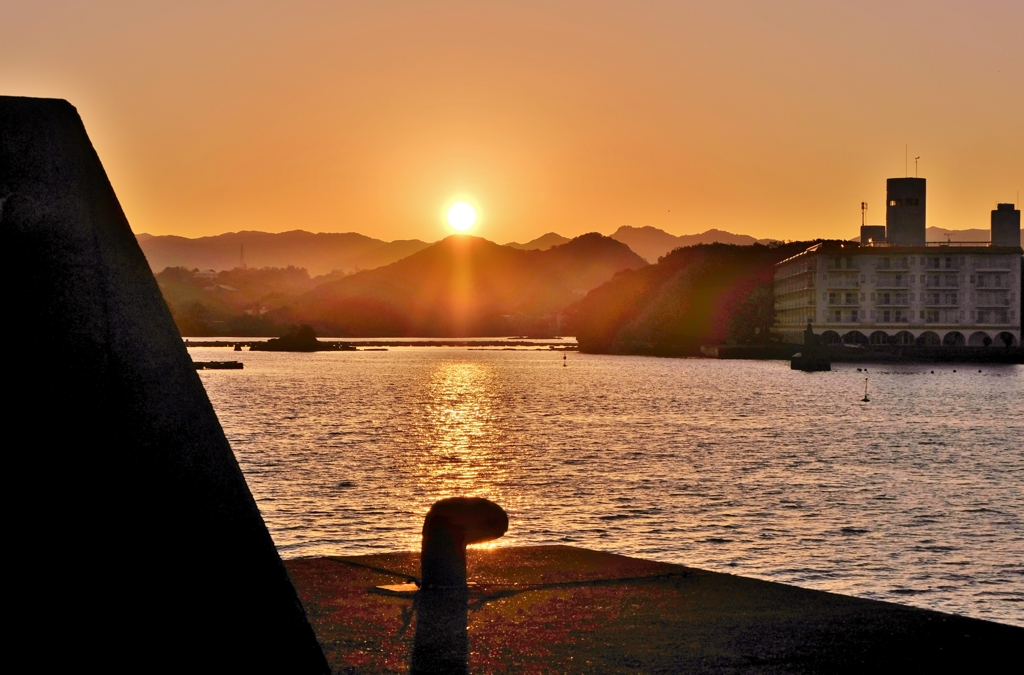 南紀白浜の朝日