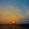びわこの夕空