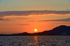西の湖の夕景
