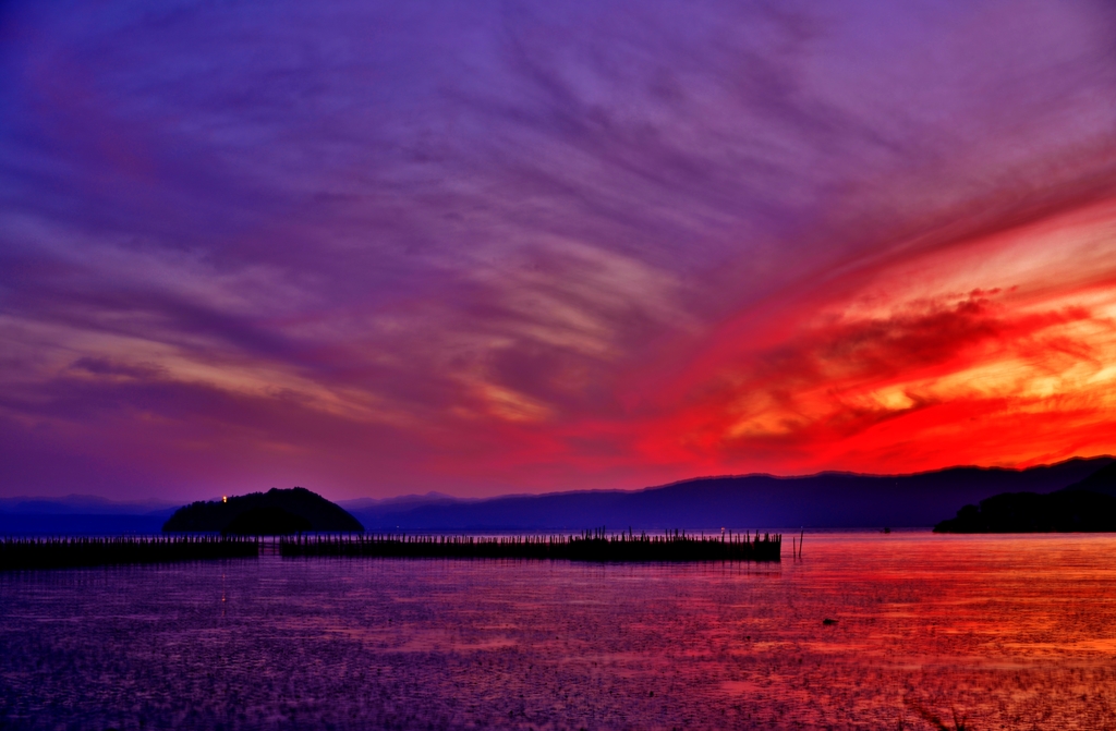 夕焼け流れ