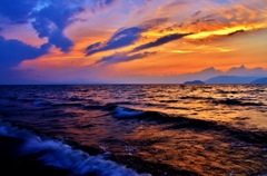 琵琶湖夏至夕景