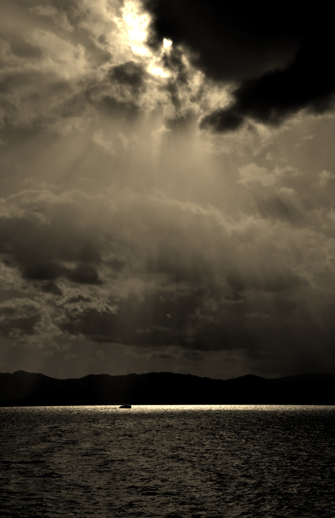 The beam of light