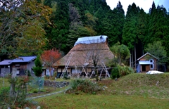 里山　茅葺き