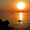 越前の夕日